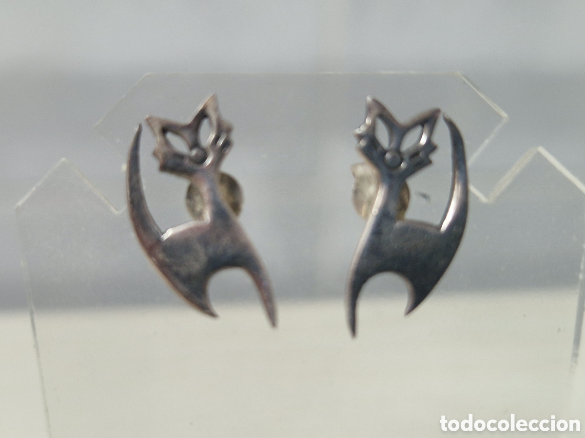 Joyeria: PENDIENTES PLATA ESCENA GATOS - Foto 4