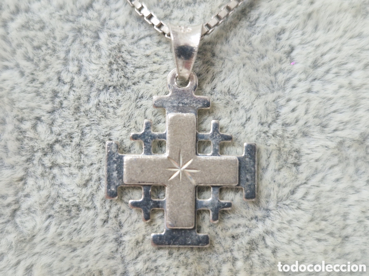 Joyeria: CURUZ DE JERUSALEN CON CADENA EN PLATA DE LEY - Foto 3