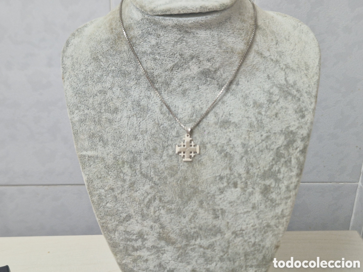 Joyeria: CURUZ DE JERUSALEN CON CADENA EN PLATA DE LEY - Foto 6
