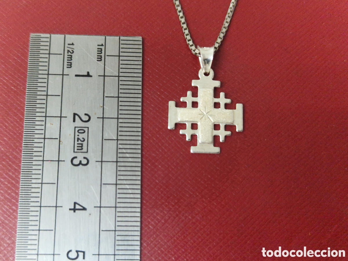 Joyeria: CURUZ DE JERUSALEN CON CADENA EN PLATA DE LEY - Foto 7