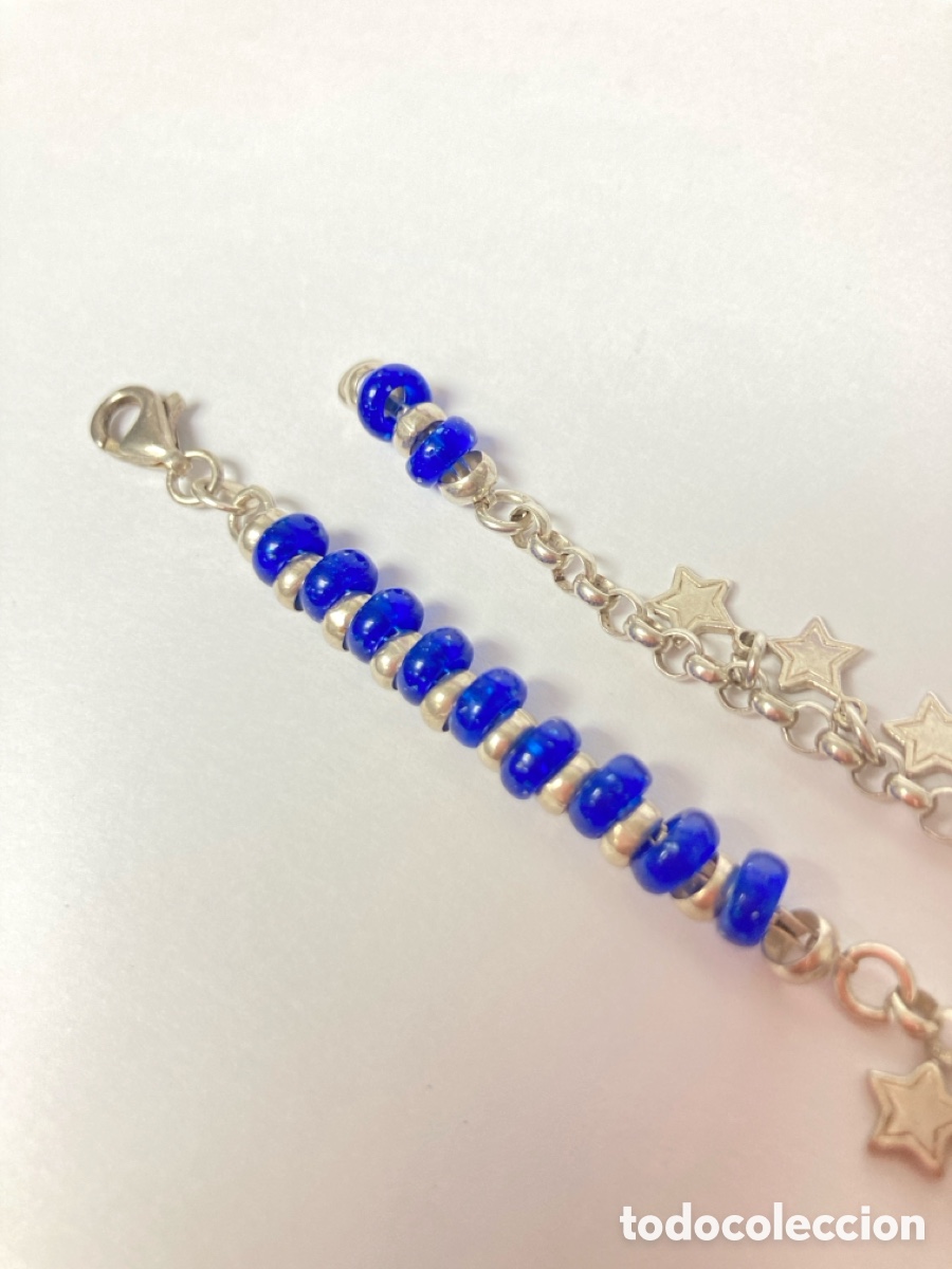 Joyeria: Pulsera de plata y lapisl&aacute;zuli. 19,5cm. / PUL214 - Foto 3