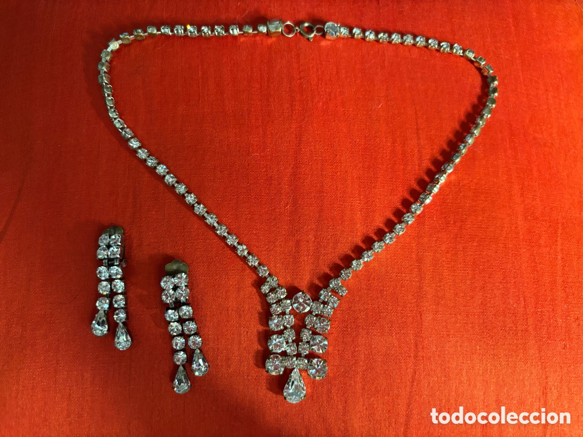 Joyeria: Conjunto de cristal gargantilla y pendientes - Foto 5