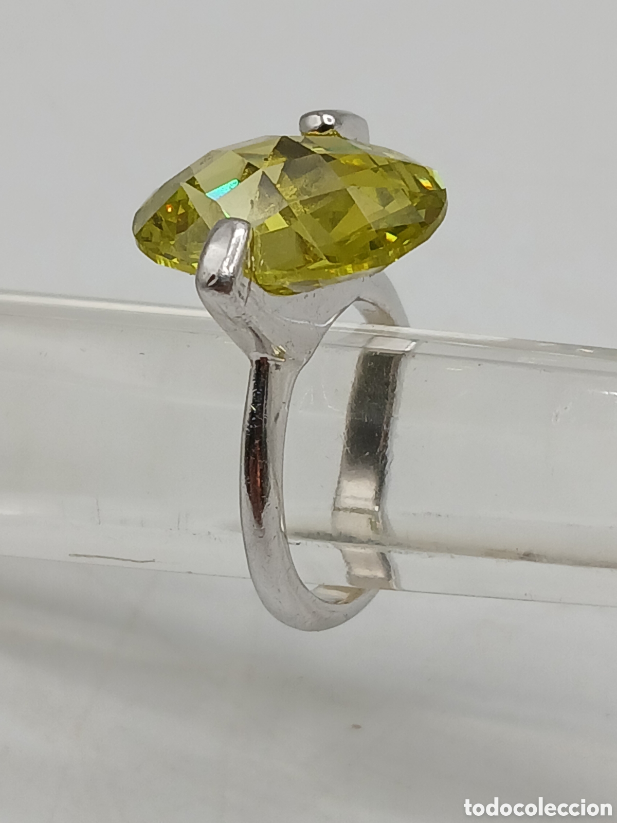 Joyeria: Anillo plata 925mls y topacio lim&oacute;n - Foto 2