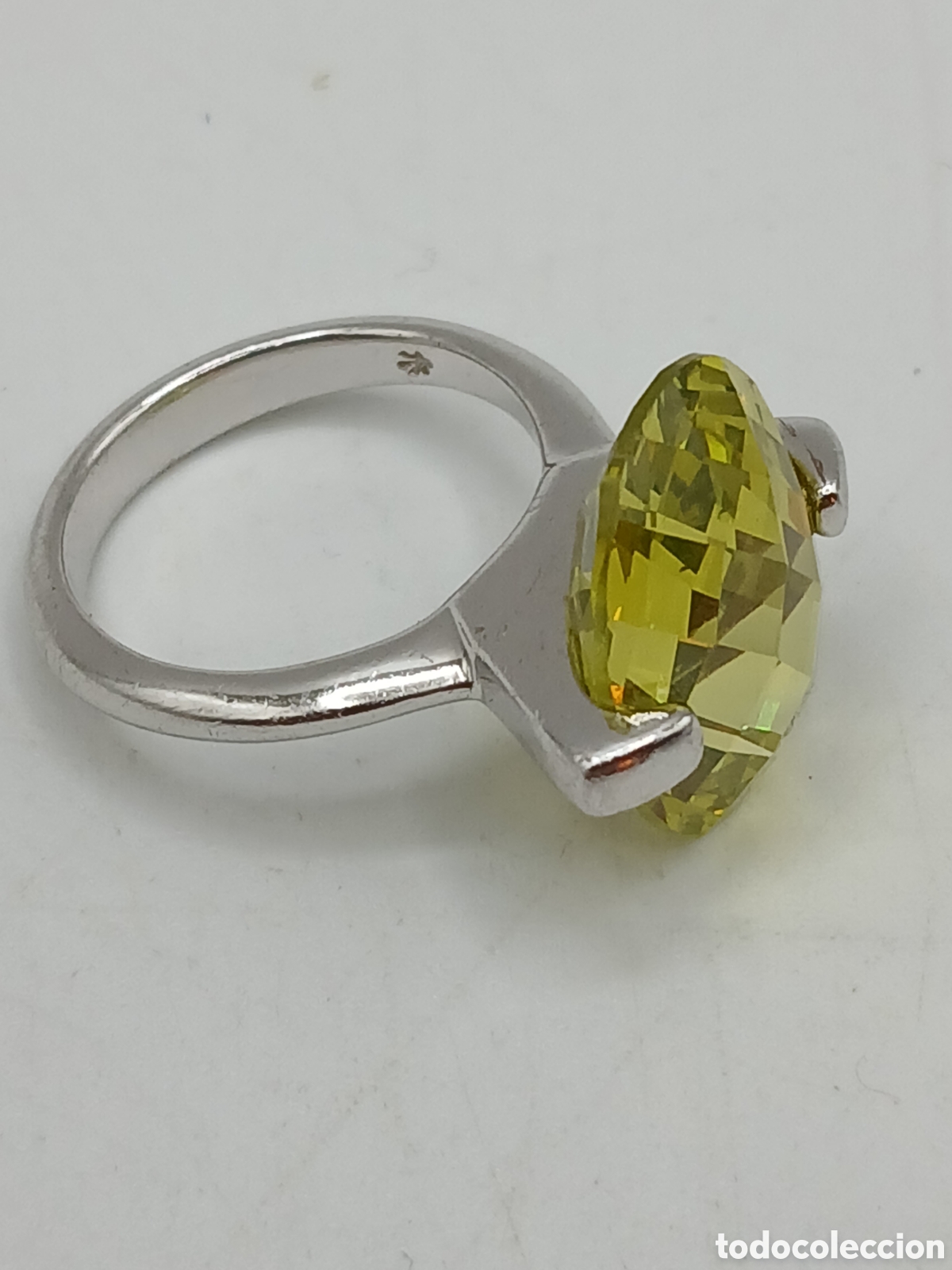 Joyeria: Anillo plata 925mls y topacio lim&oacute;n - Foto 1