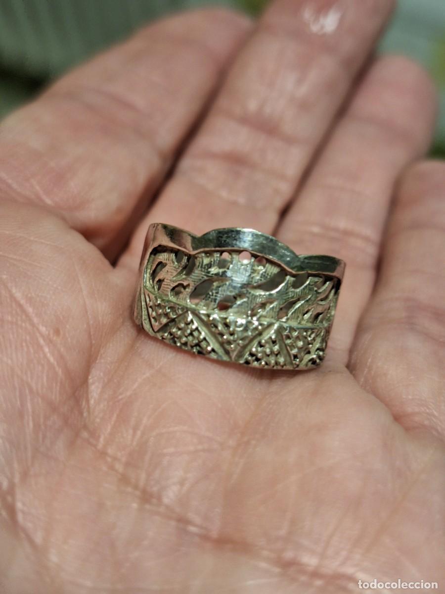 Joyeria: SORTIJA DE PLATA , ANCHA, LABRADA - Foto 1