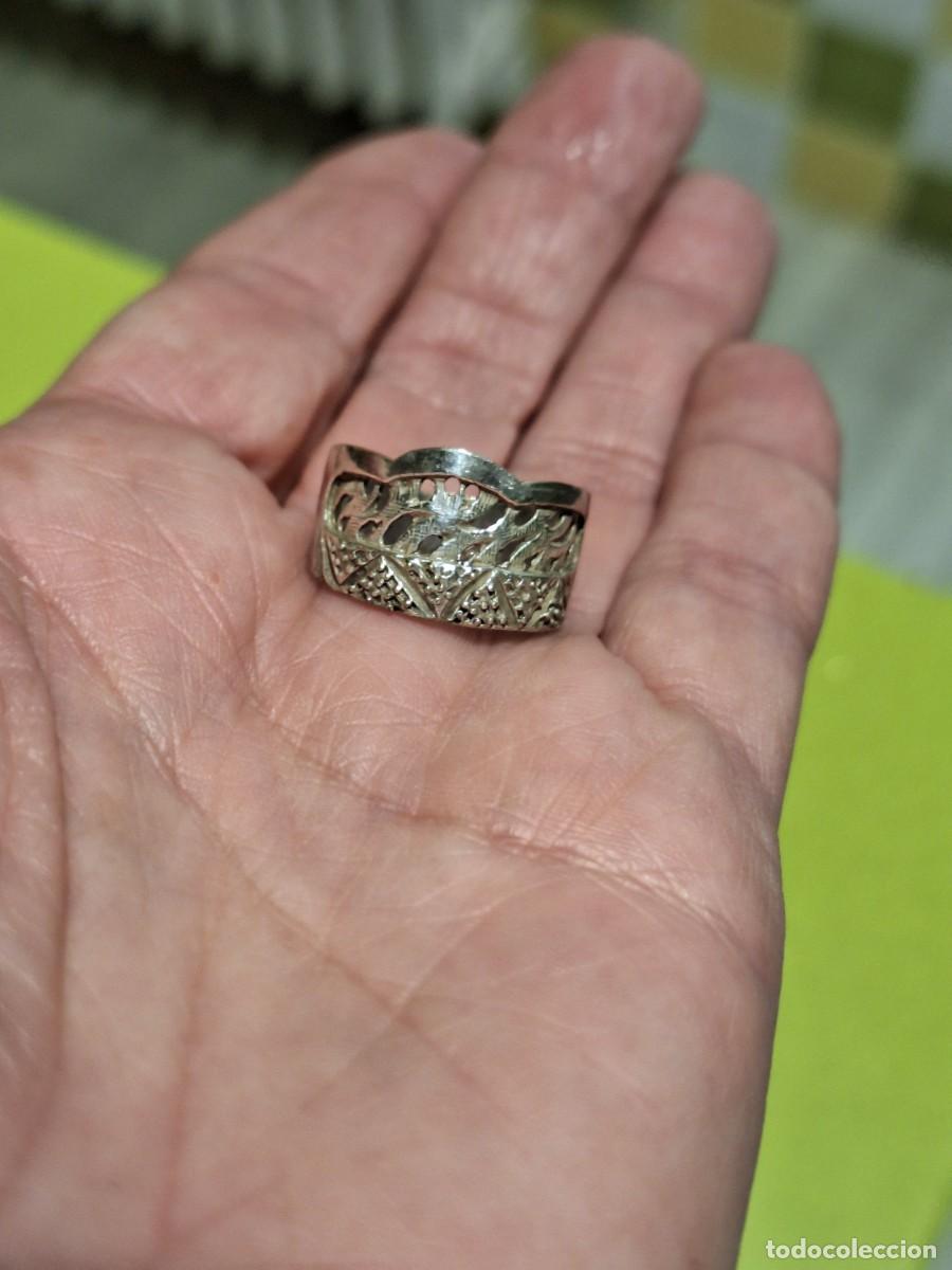 Joyeria: SORTIJA DE PLATA , ANCHA, LABRADA - Foto 3