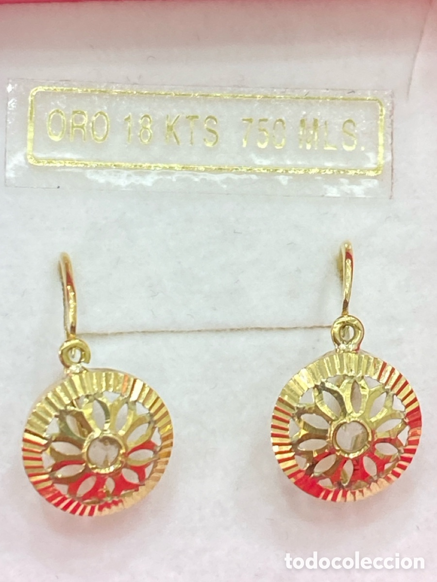 Joyeria: Pendientes de oro 18 kilates de ni&ntilde;a - Foto 1