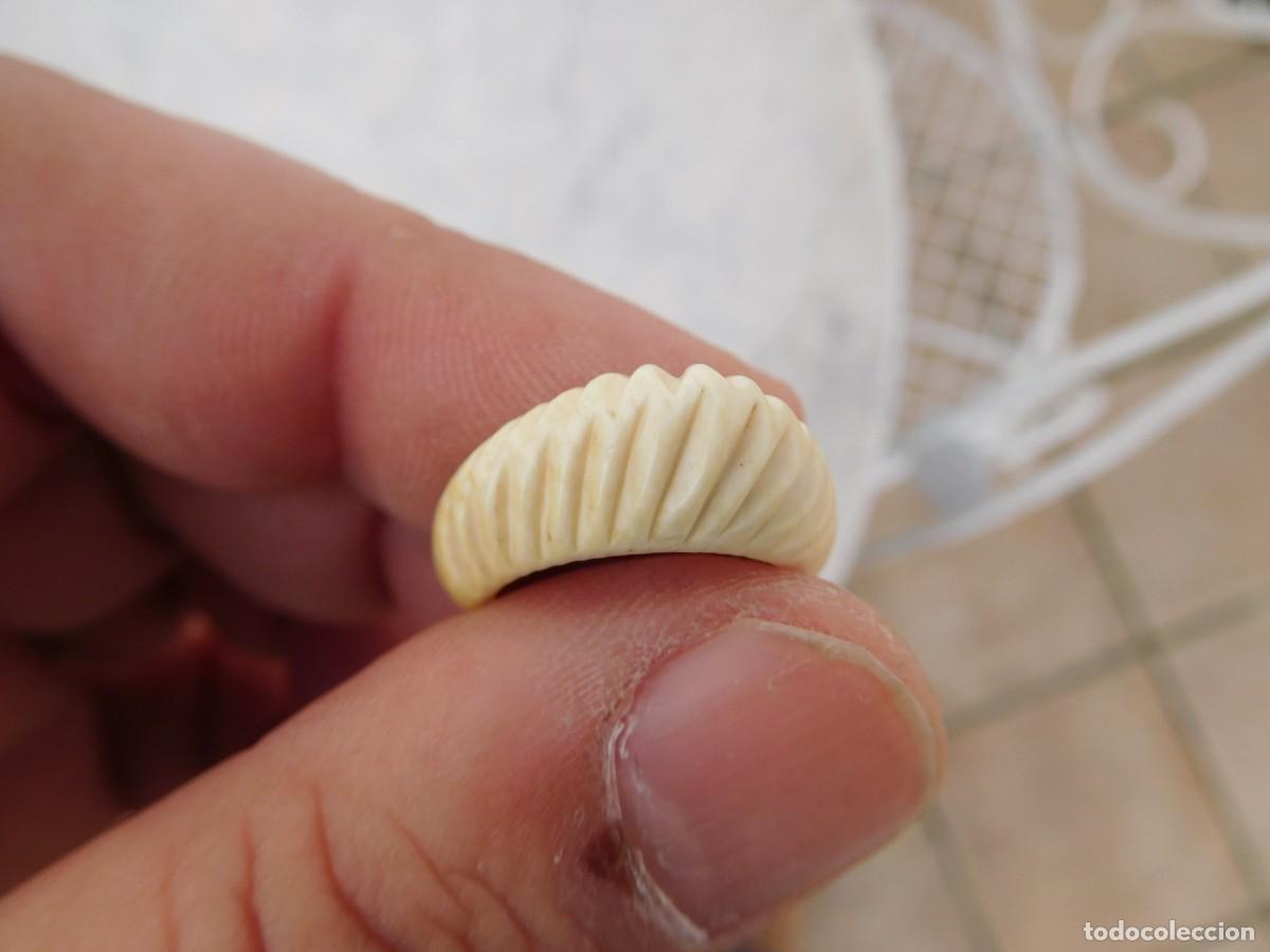 Joyeria: Anillo antiguo de marfil - Foto 2