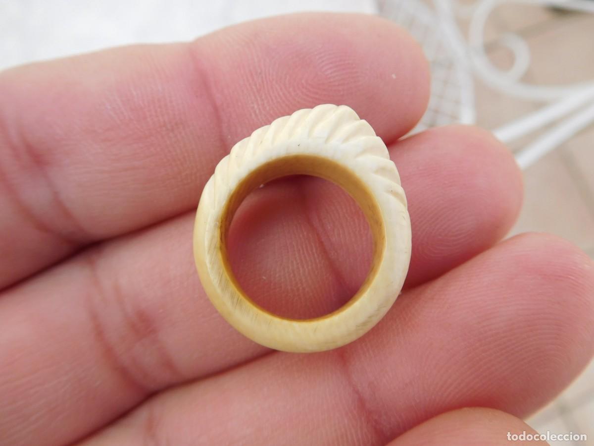 Joyeria: Anillo antiguo de marfil - Foto 1