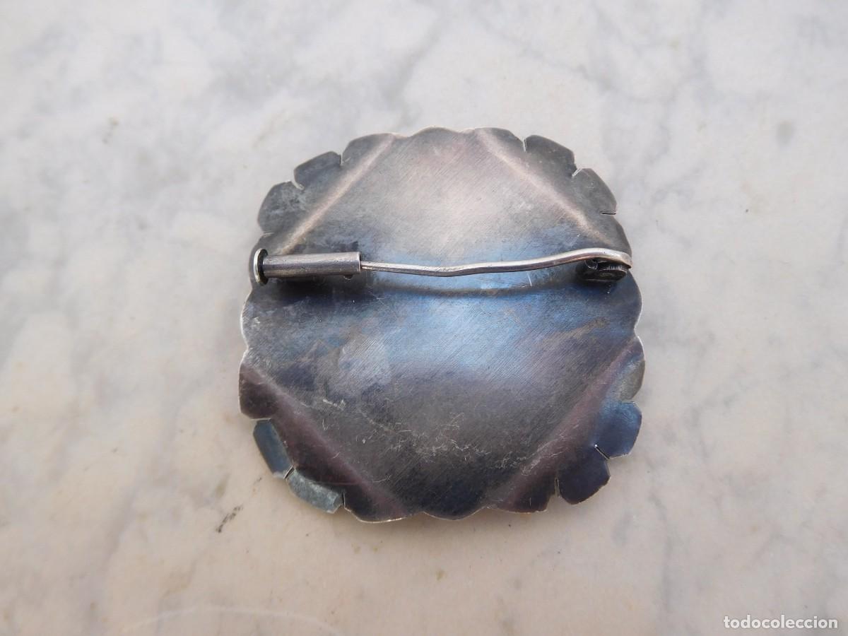 Joyeria: Broche antiguo de plata y esmalte - Foto 4