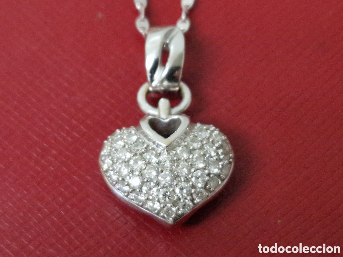 Joyeria: CORAZON EM ORO BLANCO 18 K EN PAVE DE DIAMANTES - Foto 2