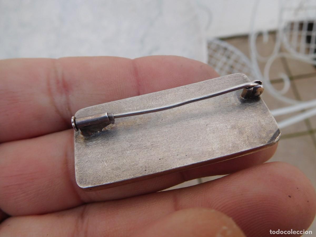 Joyeria: Broche antiguo de plata y esmalte - Foto 6