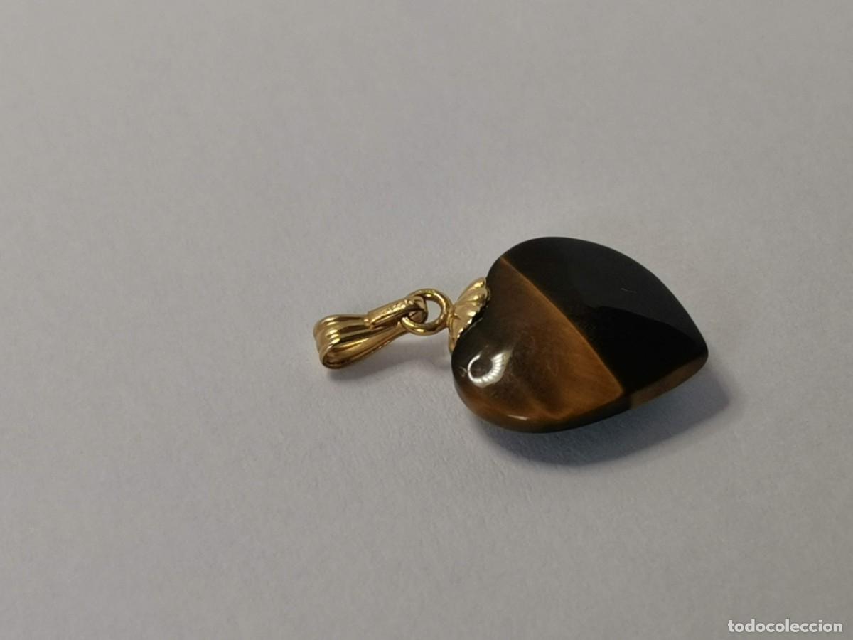 Joyeria: Colgante ojo de tigre 14 k - Foto 4