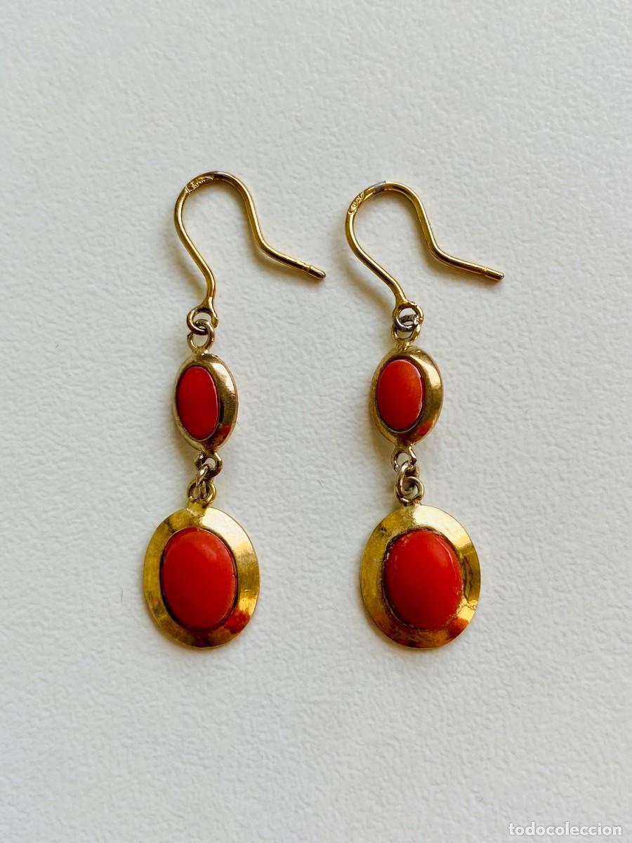 Joyeria: Pendientes de plata 800 Corales - Foto 1