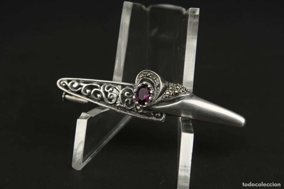Joyeria: Antiguo Broche de Plata - Foto 1