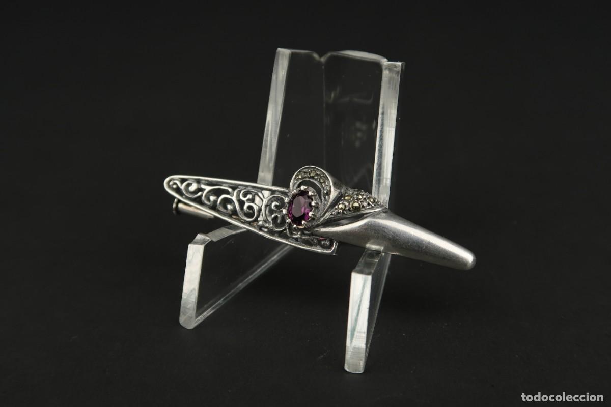 Joyeria: Antiguo Broche de Plata - Foto 2