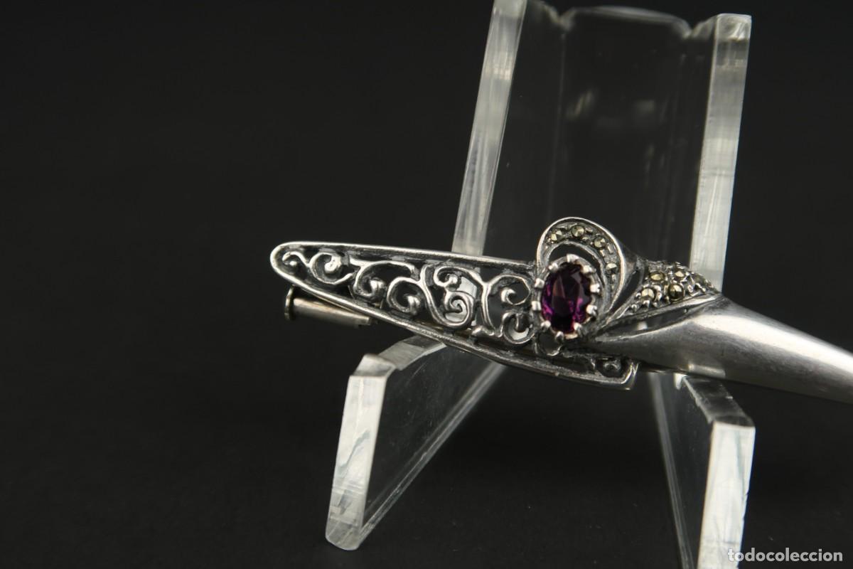 Joyeria: Antiguo Broche de Plata - Foto 3
