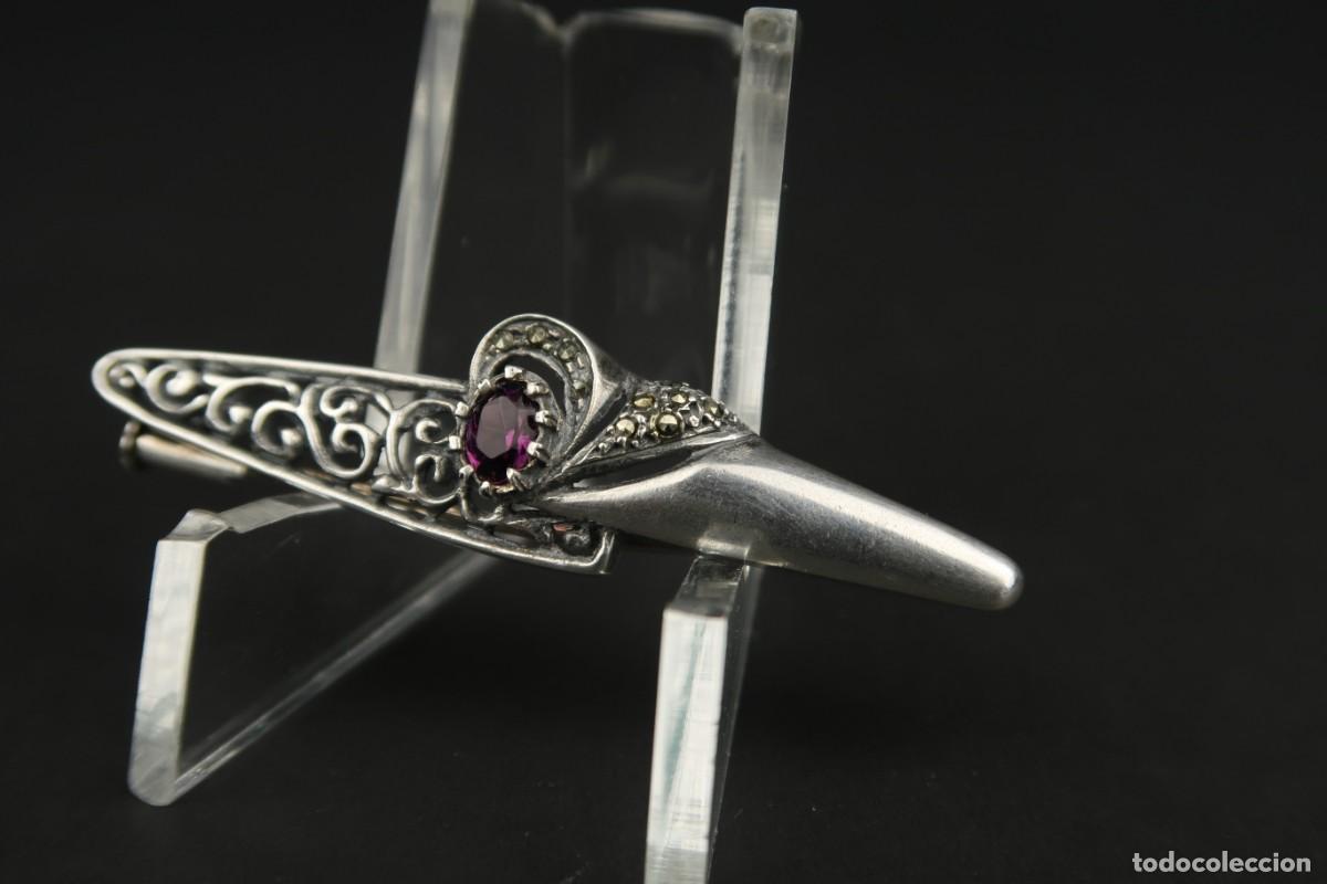 Joyeria: Antiguo Broche de Plata - Foto 4