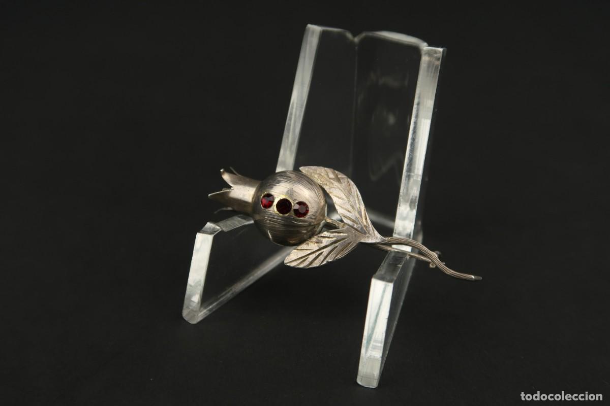 Joyeria: Antiguo Broche de Plata y Granates - Foto 1