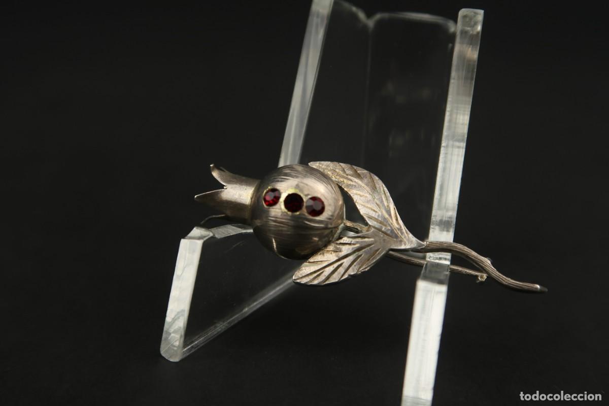 Joyeria: Antiguo Broche de Plata y Granates - Foto 3