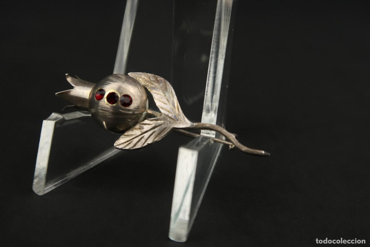 Joyeria: Antiguo Broche de Plata y Granates - Foto 4