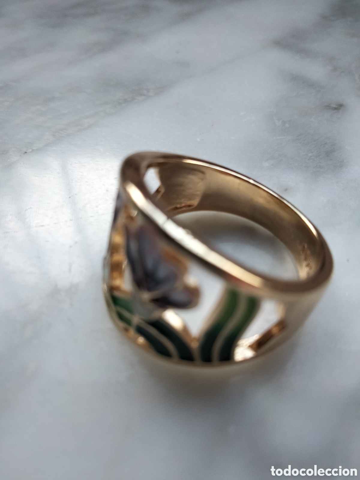 Joyeria: ANILLO CHAPADO EN PLATA FLORES ESMALTADAS - Foto 9