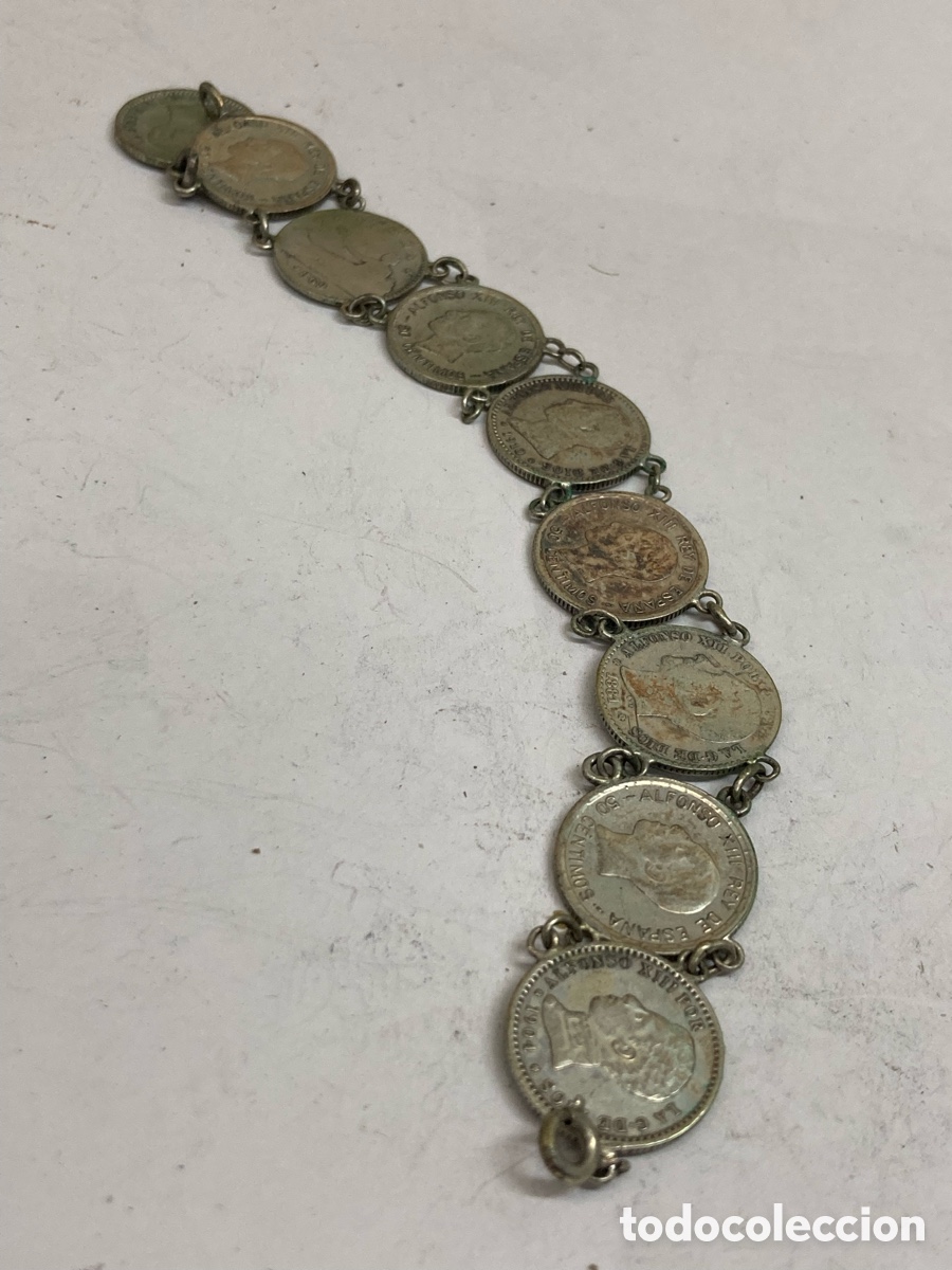 Joyeria: Pulsera de plata monedas 50 c&eacute;ntimos Pul217 - Foto 1