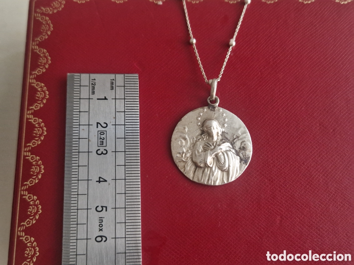 Joyeria: MEDALLA MACIZA DE VIRGEN EN PLATA COM CADENA - Foto 8
