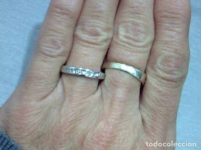 Joyeria: anillo oro blanco 18 kts y diamantes - Foto 3