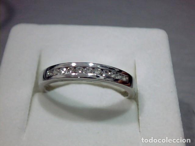 Joyeria: anillo oro blanco 18 kts y diamantes - Foto 4