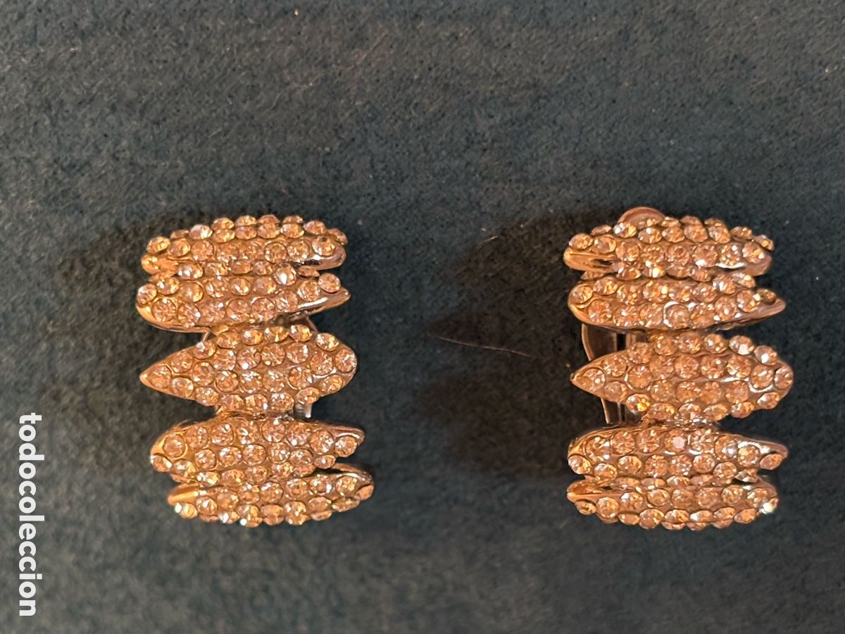 Joyeria: Pendientes plateados de strass - Foto 1