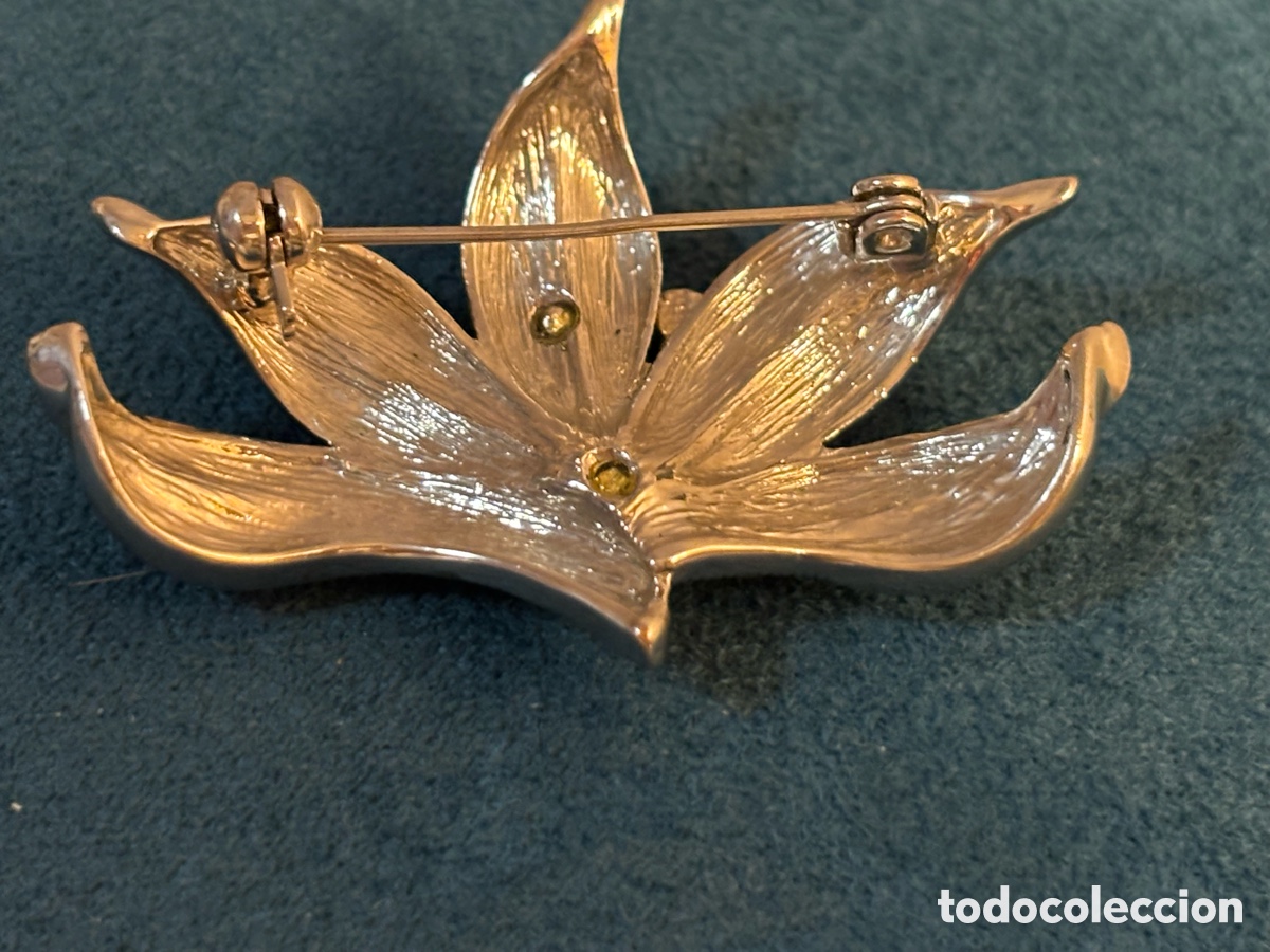 Joyeria: Boche de metal plateado vintage - Foto 2