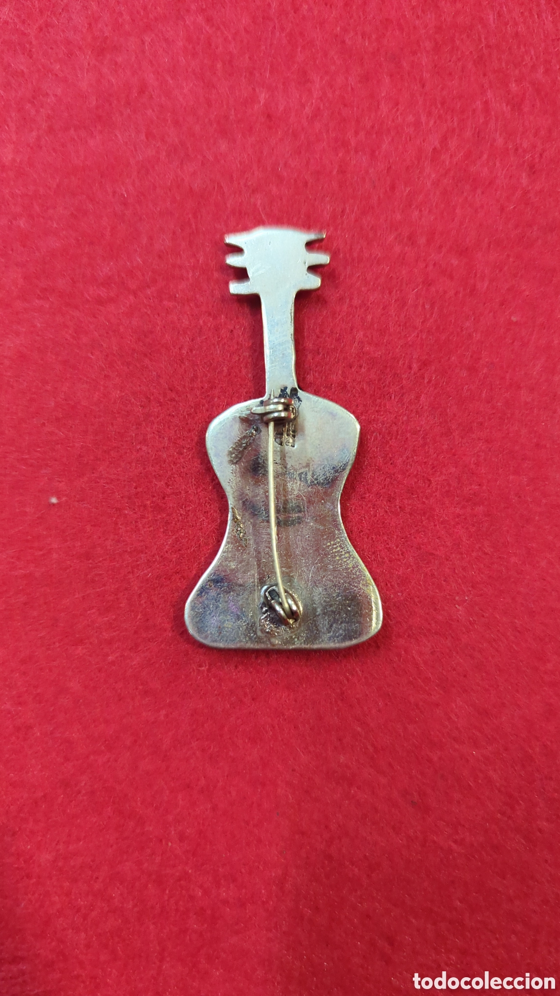 Joyeria: Broche de guitarra en plata y n&aacute;car. REF-7294 - Foto 3