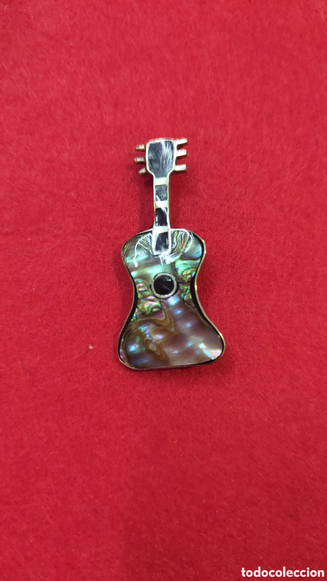Joyeria: Broche de guitarra en plata y n&aacute;car. REF-7294 - Foto 1
