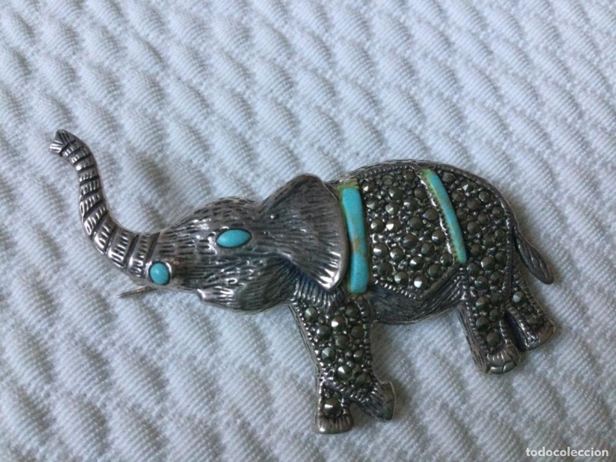 Joyeria: Broche de plata con piedras azules - Foto 1