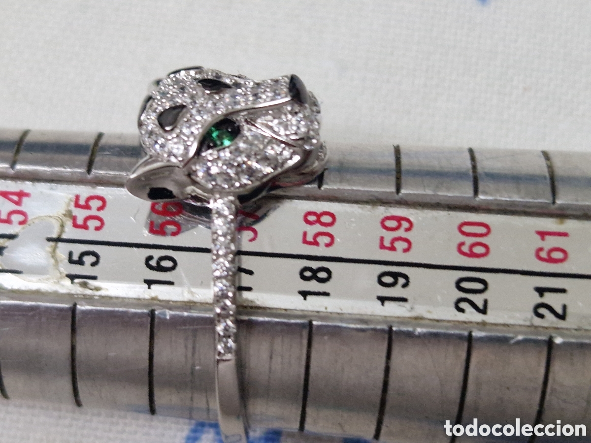 Joyeria: IMPRESIONANTE ANILLO PLATA PANTERA - Foto 4