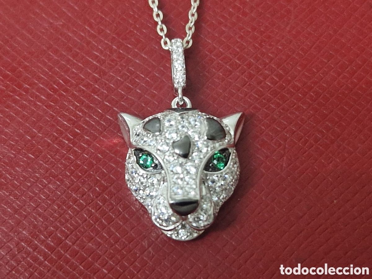 Joyeria: IMPRESIONANTE COLGANTE PANTERA PLATA - Foto 2