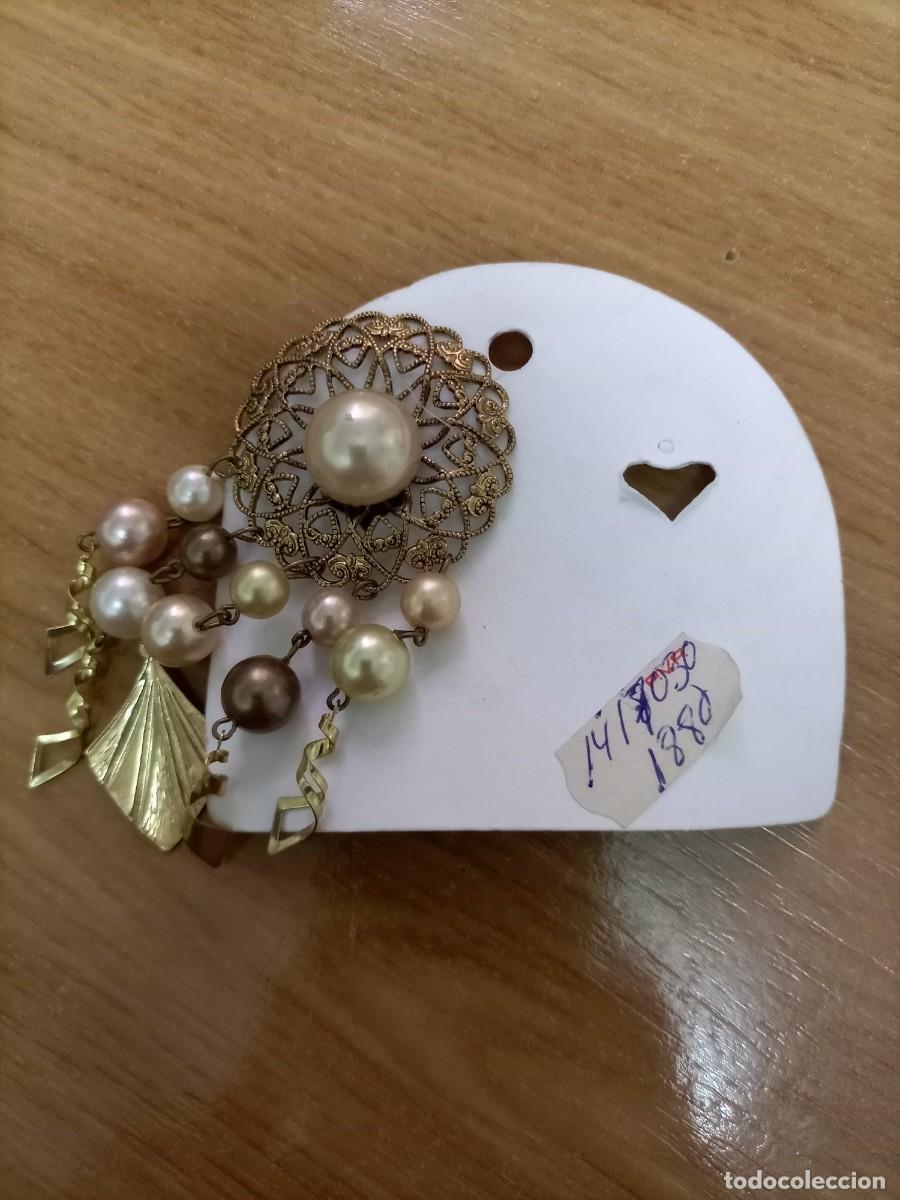 Joyeria: Pendientes antiguos, restos de joyer&iacute;a C&iacute;rculo con perlas - Foto 3