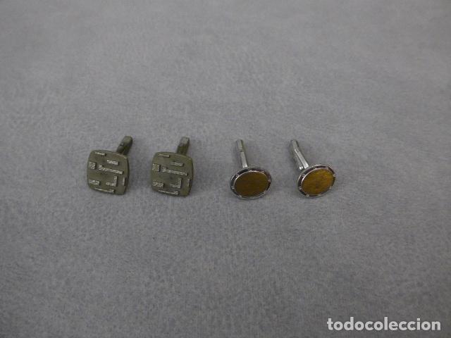 Joyeria: Lote de 2 parejas de gemelos antiguos - Foto 1