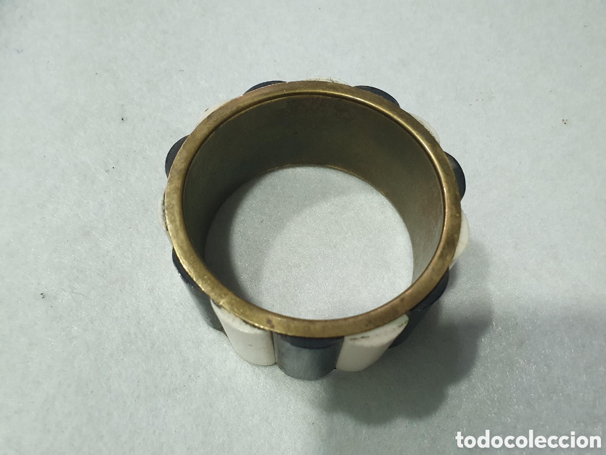 Joyeria: Bonito brazalete en madera y lat&oacute;n. (L70) - Foto 2