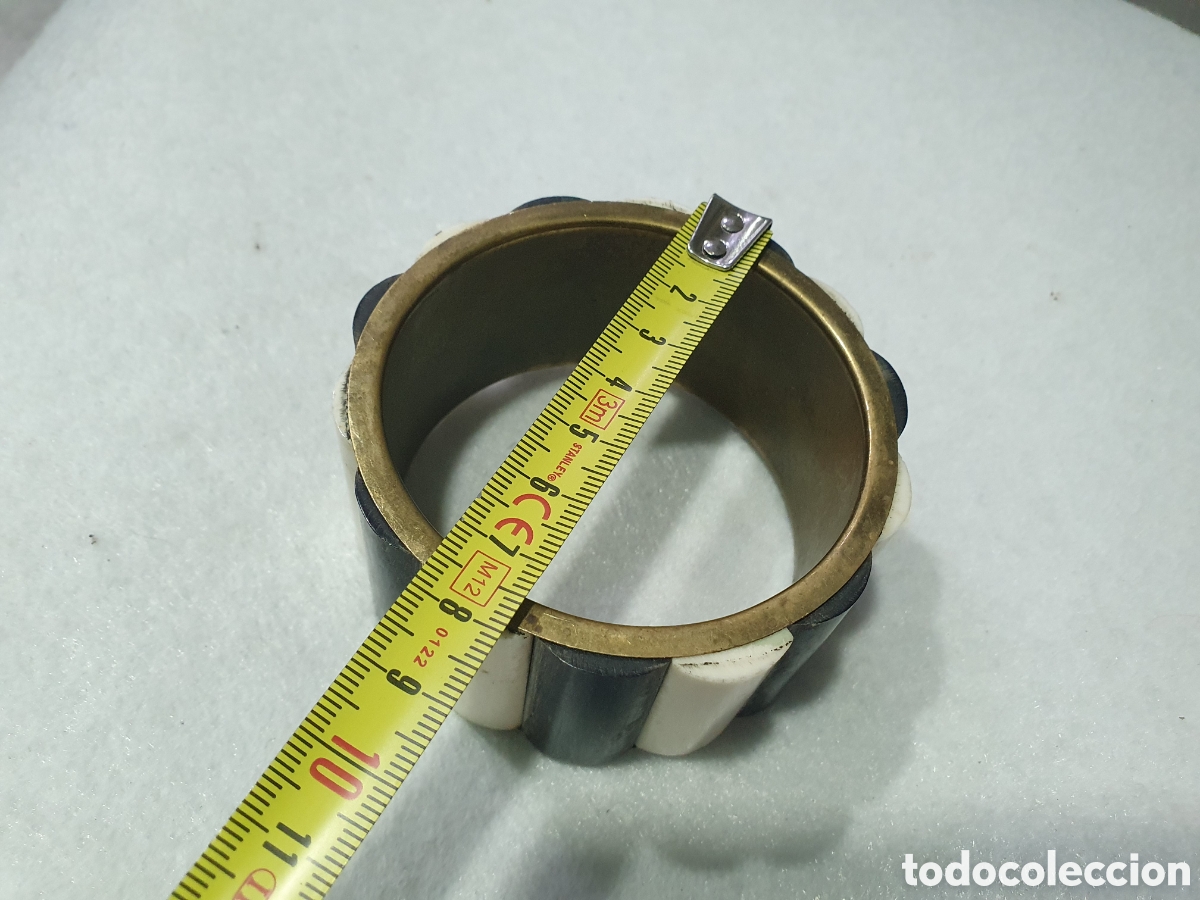 Joyeria: Bonito brazalete en madera y lat&oacute;n. (L70) - Foto 3
