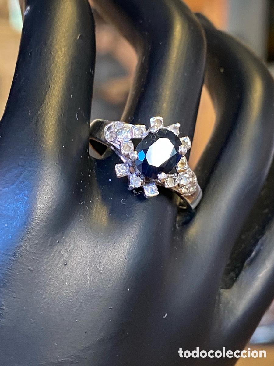 Joyeria: Sortija plata zafiro - Foto 1