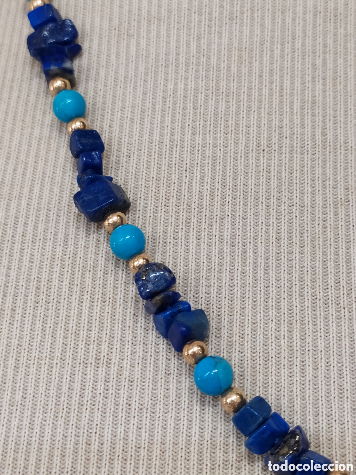 Joyeria: Collar de lapisl&aacute;zuli, turquesa y plata. - Foto 2