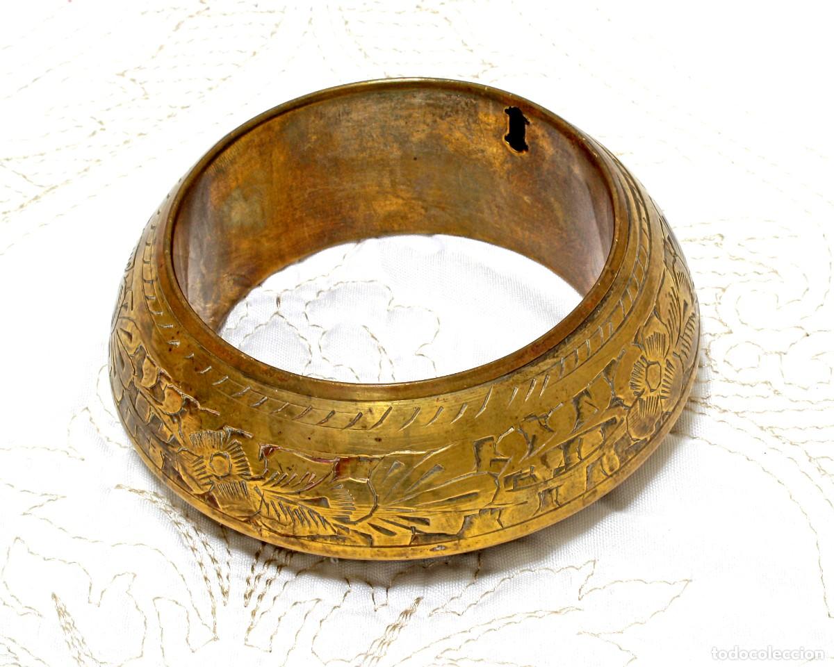 Joyeria: PULSERA DE LAT&Oacute;N LABRADO, VINTAGE - Foto 1