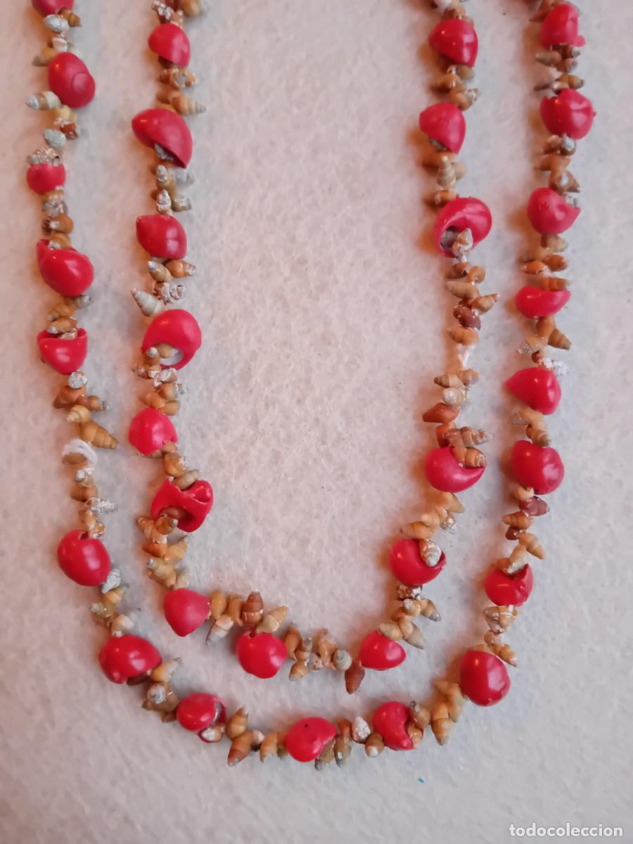 Joyeria: Collar doble de caracoles y caracolas d&eacute;cada de los 60. - Foto 2
