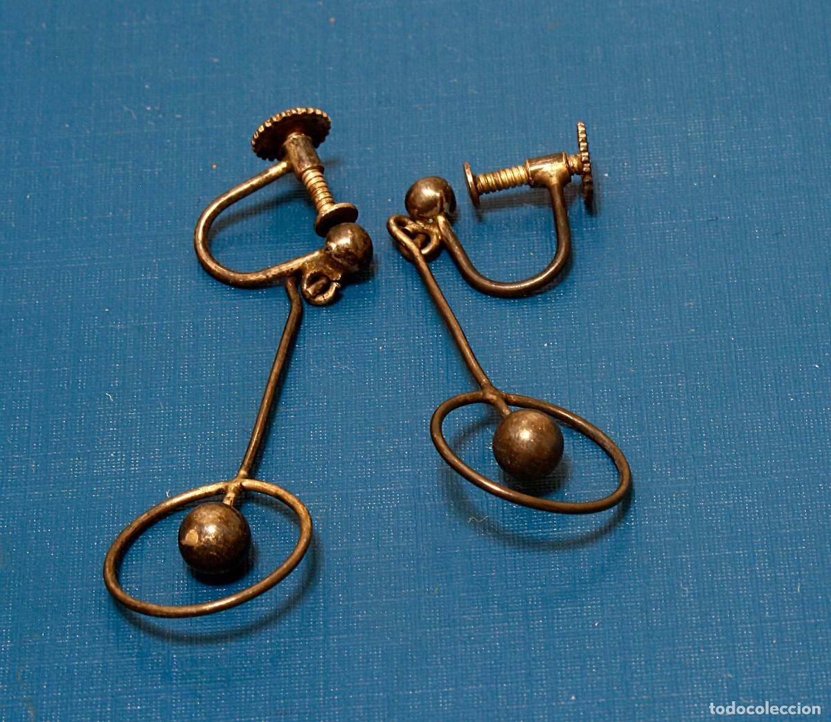 Joyeria: PENDIENTES DE PLATA, VINTAGE, P&Eacute;NDULO CON C&Iacute;RCULO - Foto 1
