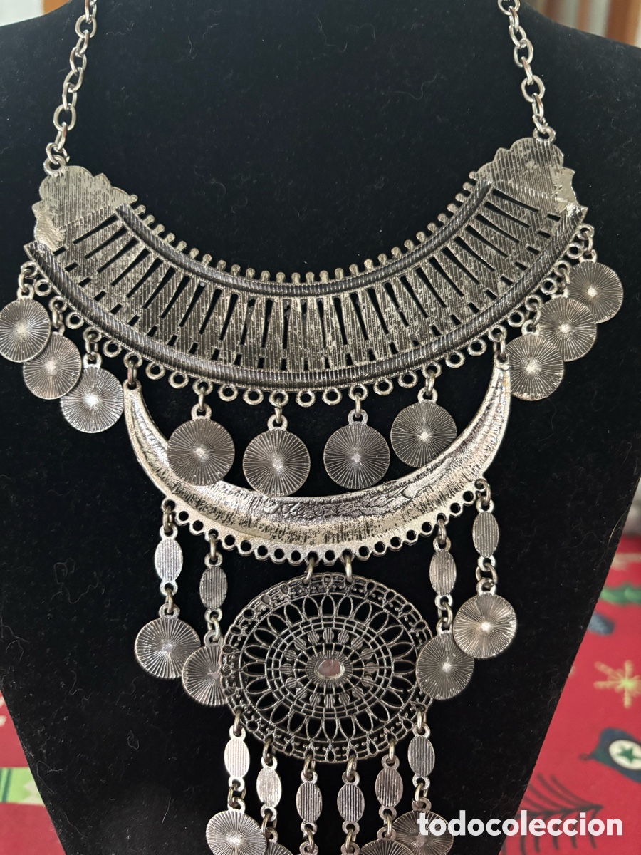 Joyeria: gargantilla de metal plateado - Foto 2