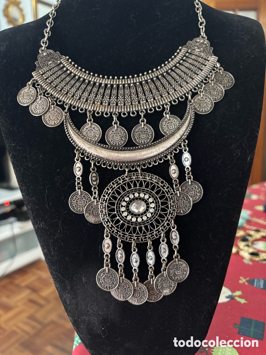 Joyeria: gargantilla de metal plateado - Foto 4