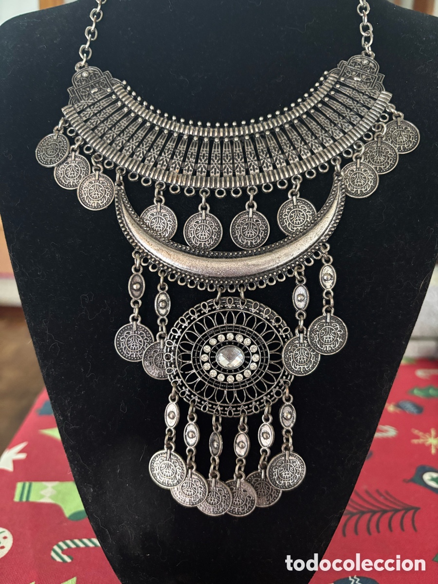 Joyeria: gargantilla de metal plateado - Foto 1