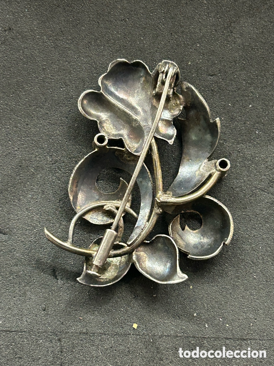 Joyeria: Broche art-deco de plata y laminado oro - Foto 3